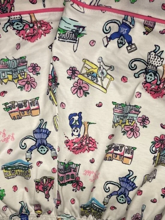 LIMITED EDITION Roller Rabbit GEORGETOWN MONKEY POLO PAJAMAS NWT SMALL OR MEDIUM - Picture 10 of 13